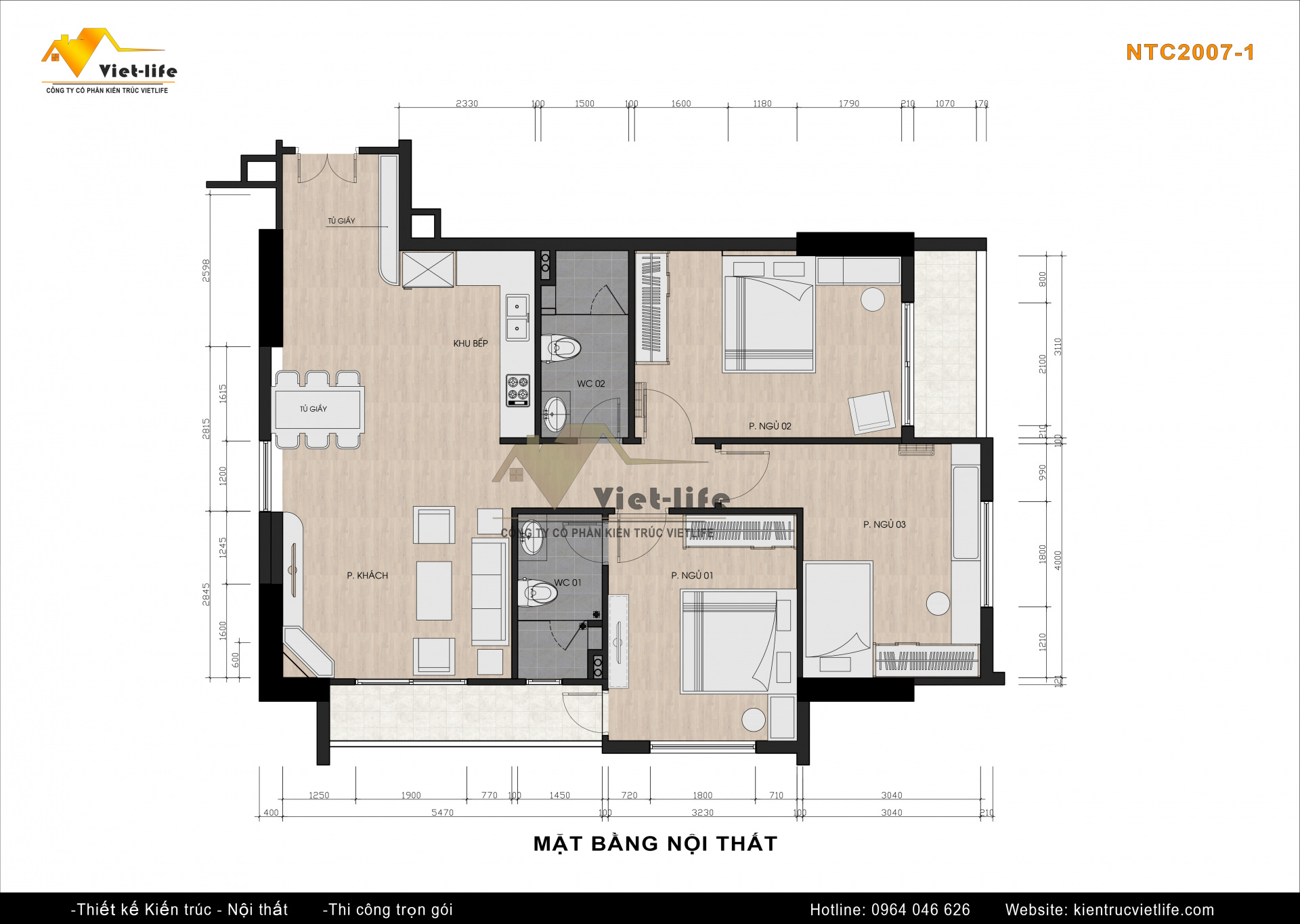 Mặt bằng nội thất căn hộ chung cư