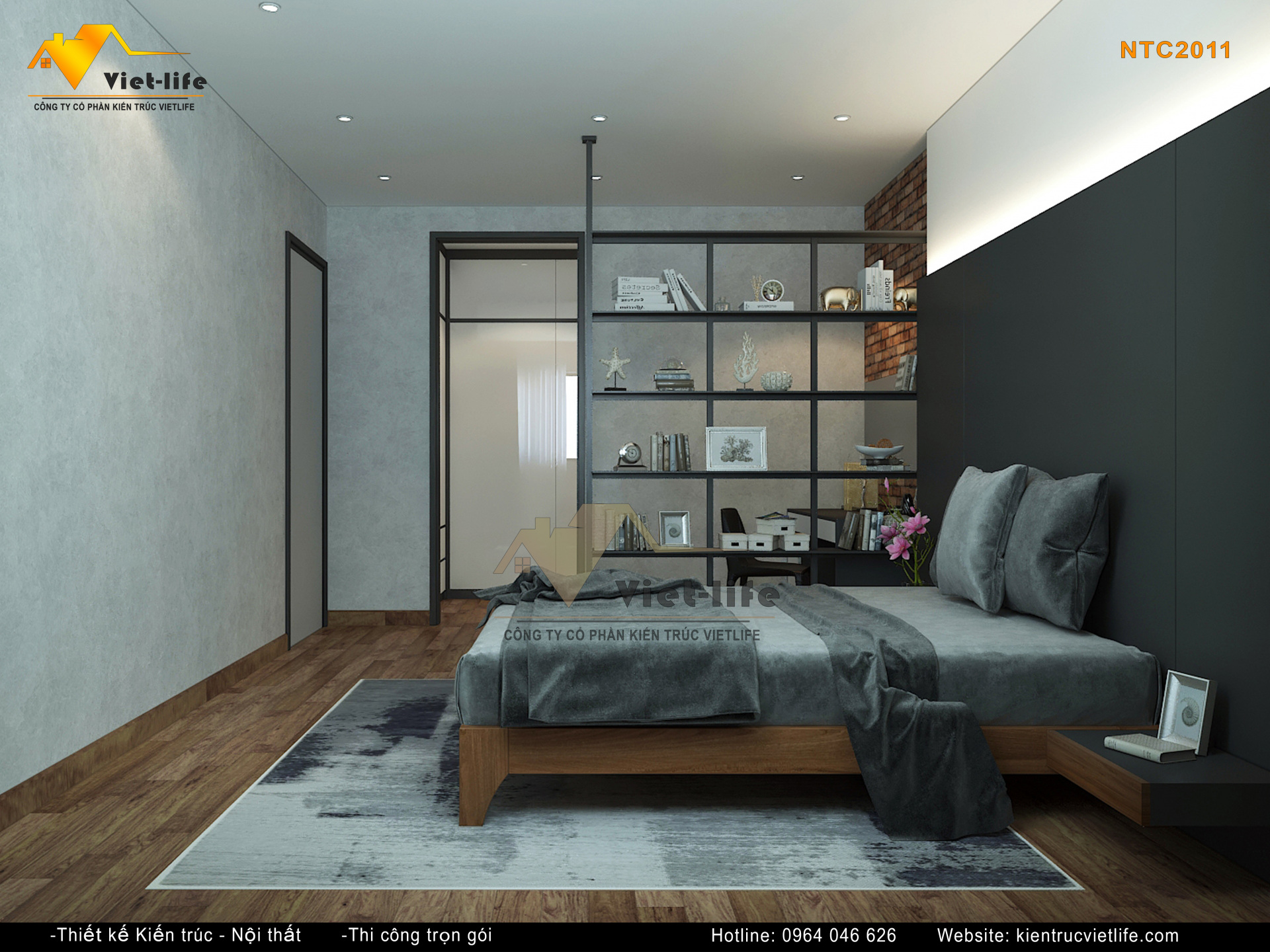 Phòng ngủ chung cư theo phong cách hiện đại