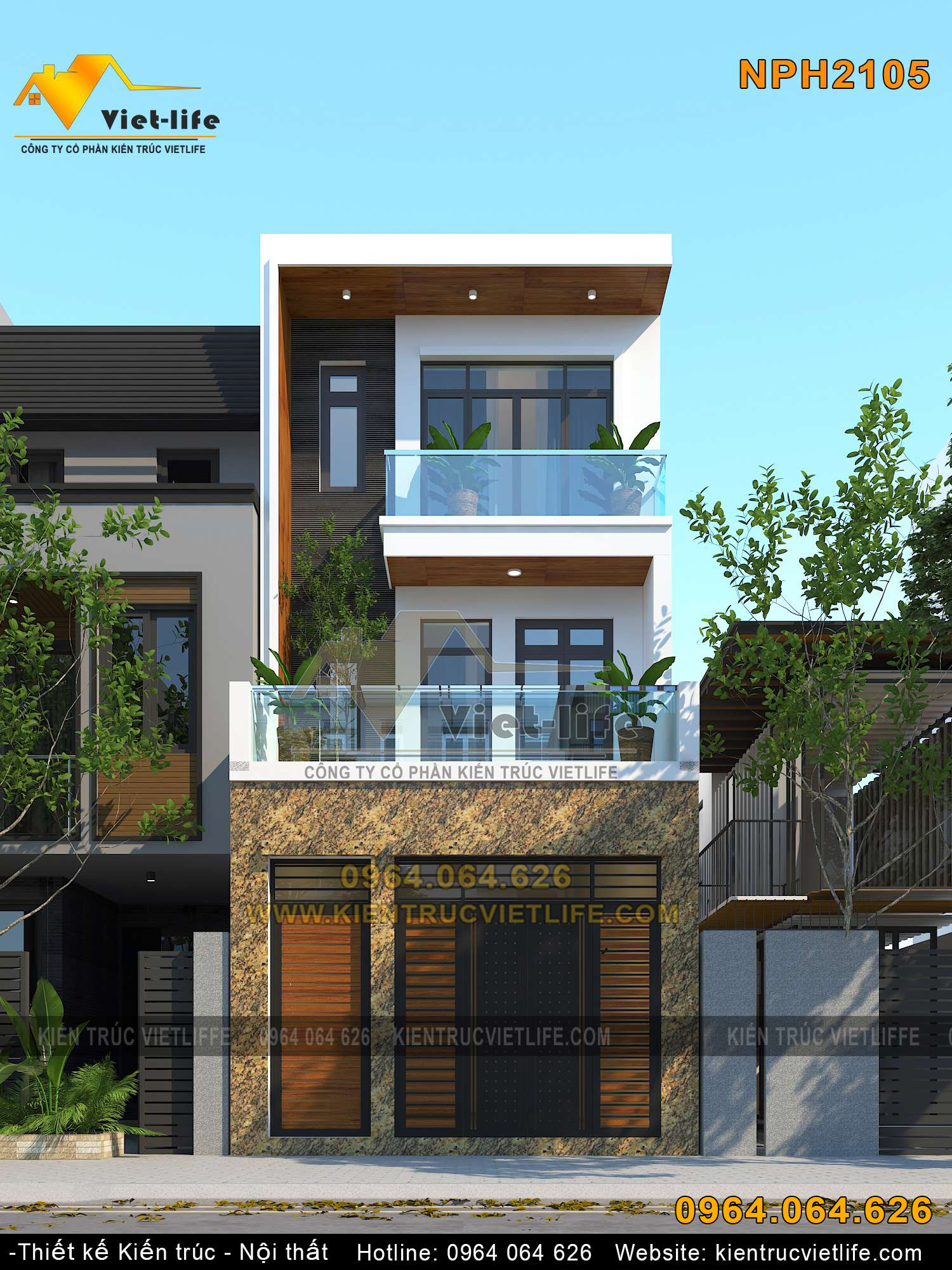 Nhà 3 tầng mái Thái hiện đại tại Thanh Hóa. – Thiết kế và thi công biệt  thự, nhà ống